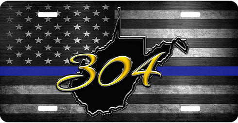 WV Gold 304 License Plate