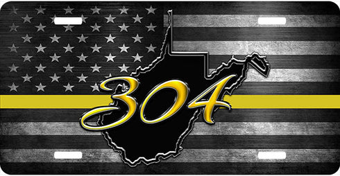 WV Gold 304 License Plate