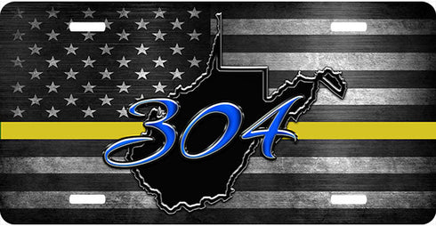 WV Blue 304 License Plate