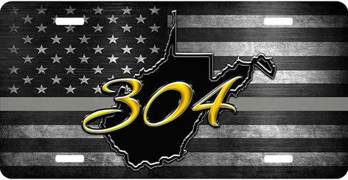 WV Gold 304 License Plate
