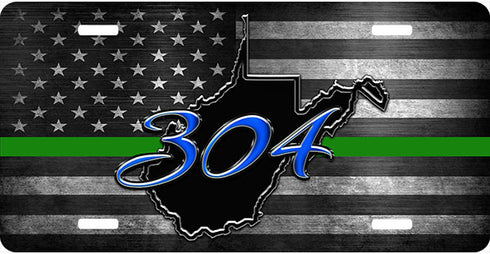 WV Blue 304 License Plate