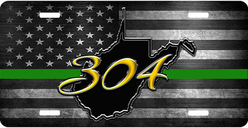 WV Gold 304 License Plate