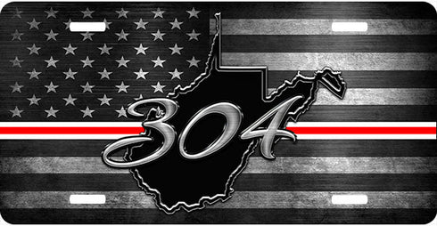 WV Gray 304 License Plate