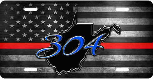 WV Blue 304 License Plate
