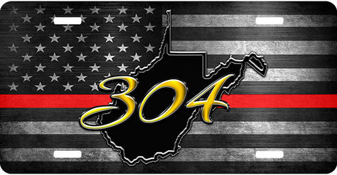 WV Gold 304 License Plate
