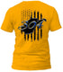 West Virginia Distressed Flag Blue 304 T-Shirt