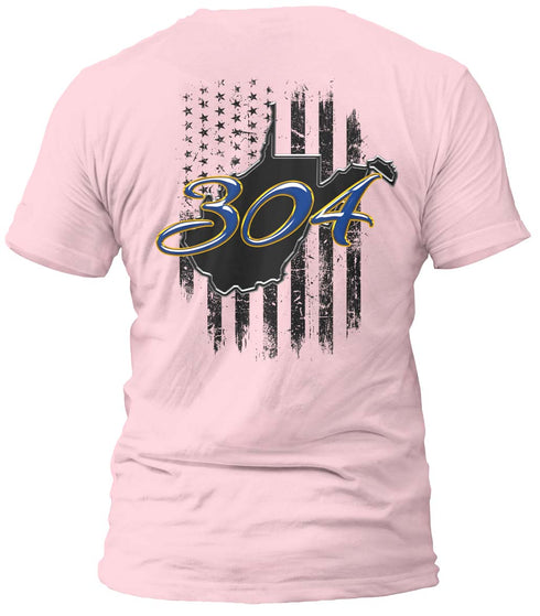West Virginia Distressed Flag Blue 304 T-Shirt