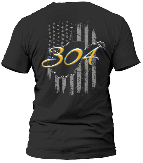 West Virginia Distressed Flag Gold 304 T-Shirt
