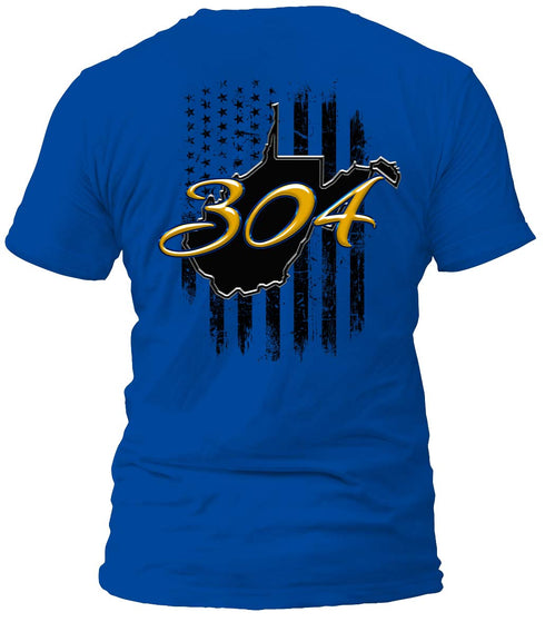 West Virginia Distressed Flag Gold 304 T-Shirt