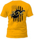 West Virginia Distressed Flag Gold 304 T-Shirt