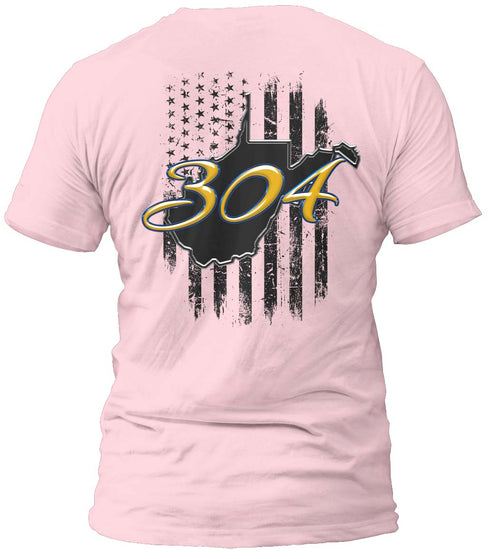 West Virginia Distressed Flag Gold 304 T-Shirt