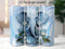3D Baby Blue Elephant 20 oz Skinny Tumbler Sublimation Design