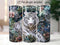 3D White Tiger 20 oz Skinny Tumbler Sublimation Design