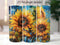 Abstract Sunflowers 20 oz Skinny Tumbler Sublimation Design