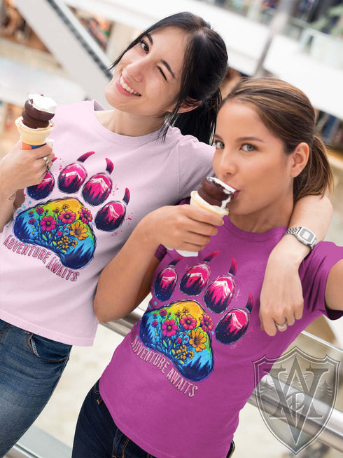Adventure Awaits Wolf Paw T-Shirt