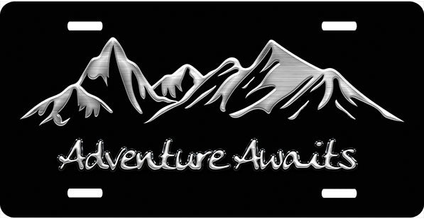 Adventure Awaits License Plate