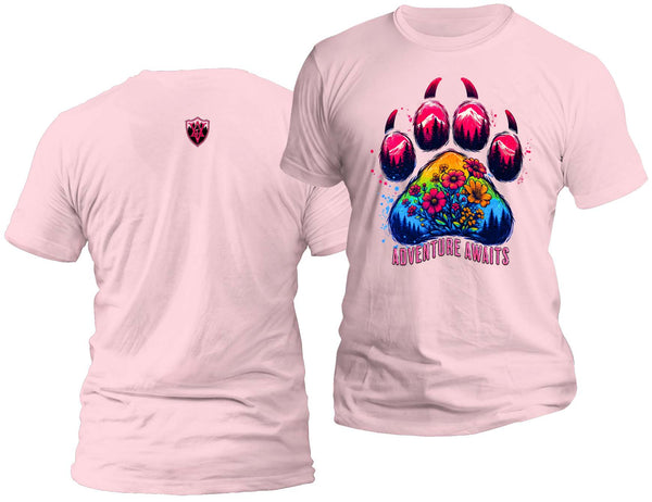 Adventure Awaits Wolf Paw T-Shirt
