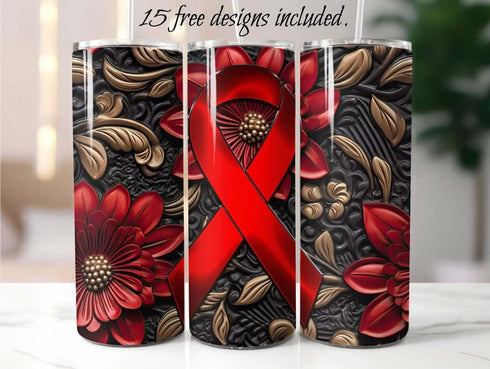 Alcohol Addiction Awareness 20 oz Skinny Tumbler Sublimation Design