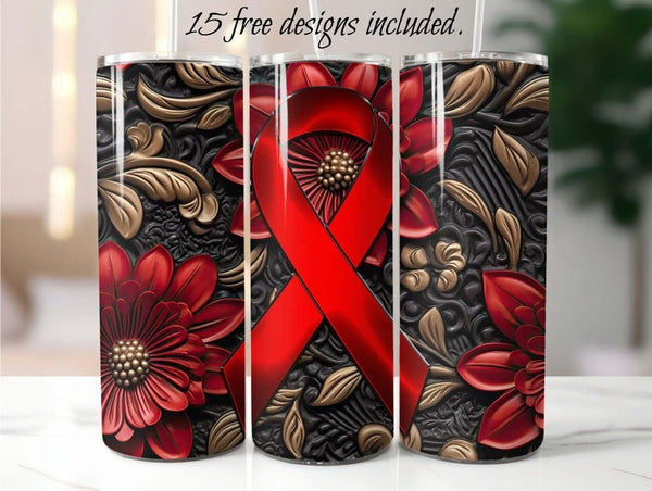 Alcohol Addiction Awareness 20 oz Skinny Tumbler Sublimation Design
