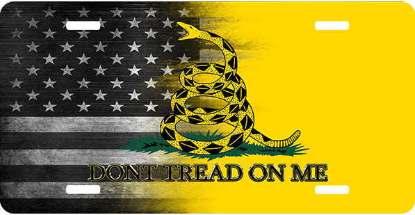 American-Flag MIX Gadsden Flag License Plate