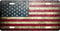 American Flag Metal License Plate