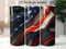 American Flag 20 oz Skinny Tumbler Sublimation Design