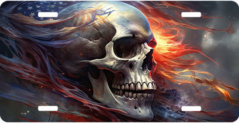American Skull License Plate
