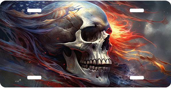 American Skull License Plate