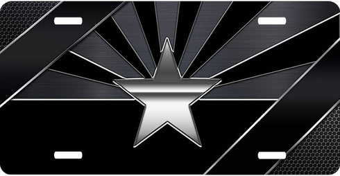 Arizona Black Chrome License Plate