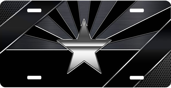 Arizona Black Chrome License Plate