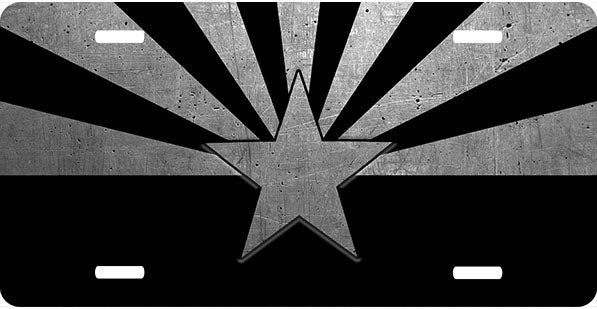 Arizona Gray Metal License Plate