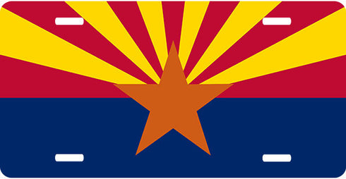 Arizona State Flag License Plate