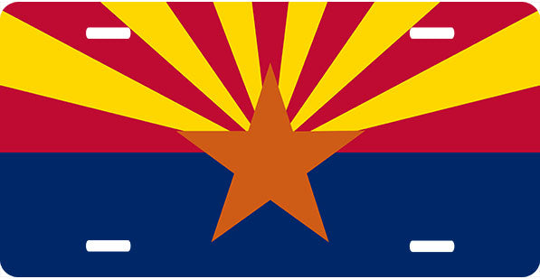 Arizona State Flag License Plate