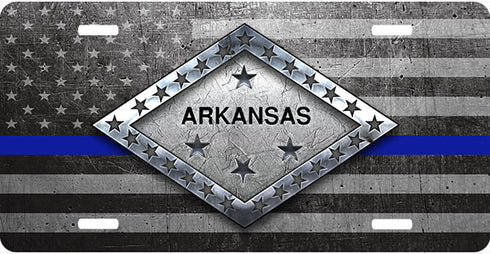 Arkansas Steel License Plate
