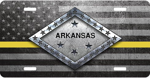 Arkansas Steel License Plate