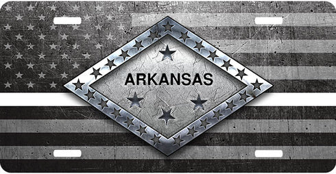 Arkansas Steel License Plate