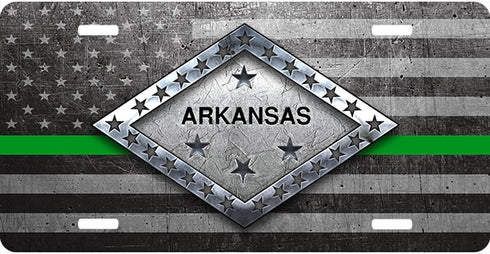 Arkansas Steel License Plate
