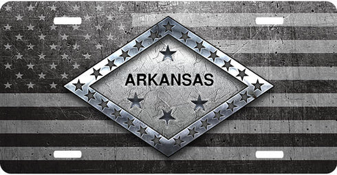 Arkansas Steel License Plate