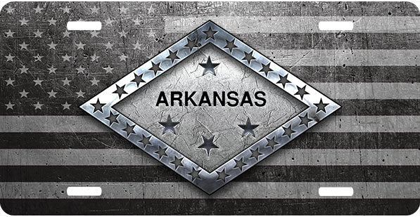 Arkansas Steel License Plate