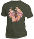 Honey Bee and Pink Flowers T-Shirt