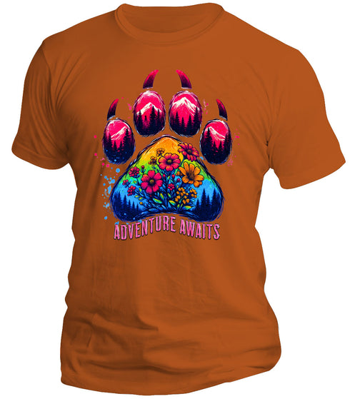 Adventure Awaits Wolf Paw T-Shirt
