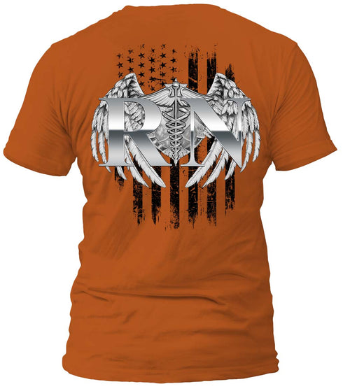 RN Chrome Distressed Flag T-Shirt