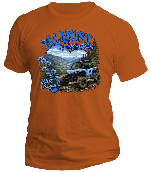 West Virginia Almost Heaven Blue ATV T-Shirt