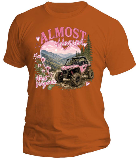 West Virginia Almost Heaven Pink ATV T-Shirt