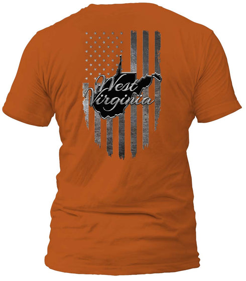 West Virginia Metal Flag T-Shirt