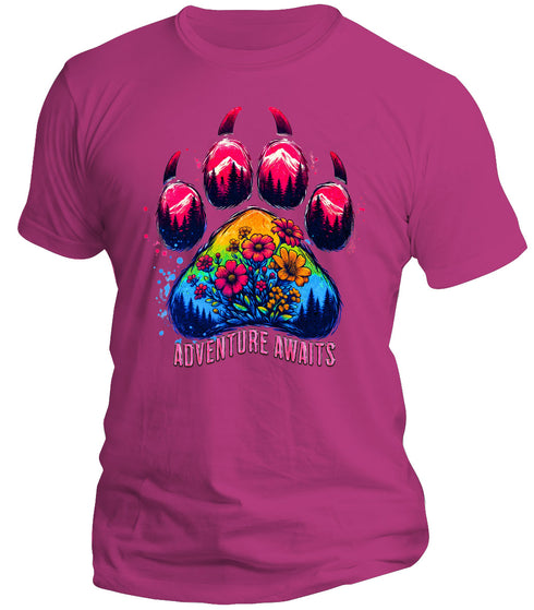 Adventure Awaits Wolf Paw T-Shirt