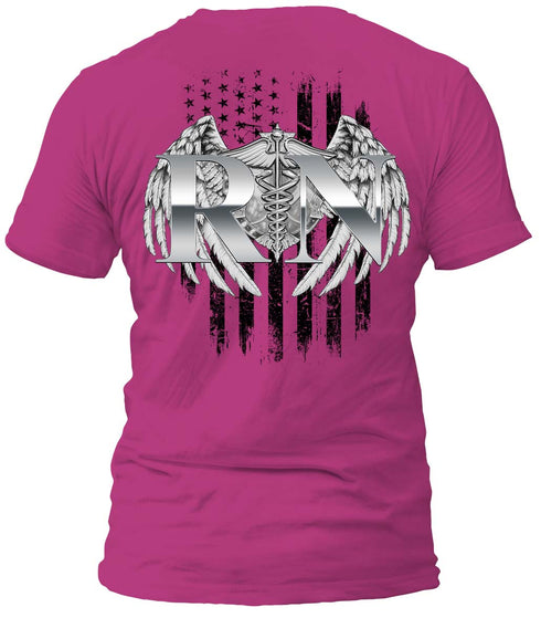 RN Chrome Distressed Flag T-Shirt