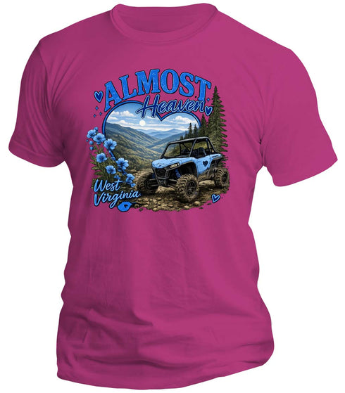 West Virginia Almost Heaven Blue ATV T-Shirt