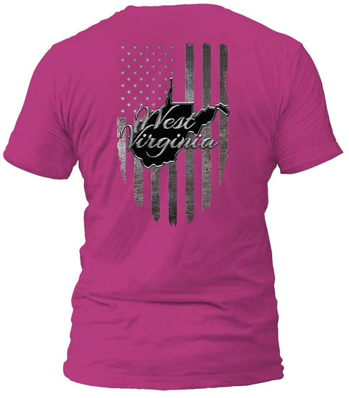 West Virginia Metal Flag T-Shirt