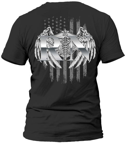 RN Chrome Distressed Flag T-Shirt